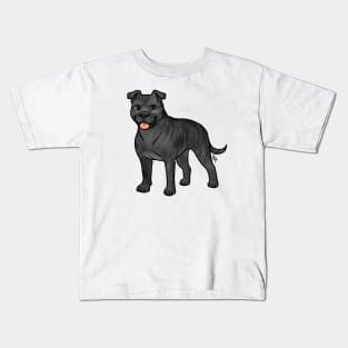 Dog - American Staffordshire Terrier - Natural Blue Brindle Kids T-Shirt